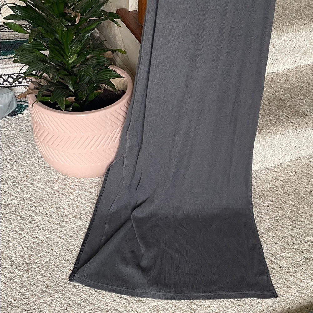 NWT Aerie High Neck Ribbed Midi Dress Large - Picture 5 of 12